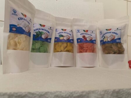 coco Menthe; coco lait, coco gingembre, coco bissap; coco ananas